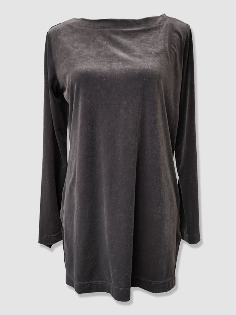 Dana Buchmand Velvet Tunic Top Vintage 90s Goth Old Hollywood Wide Neck